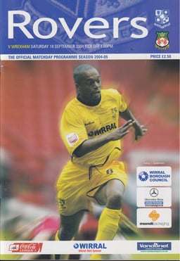 Tranmere Rovers v Wrexham Match Programme 2004-09-18
